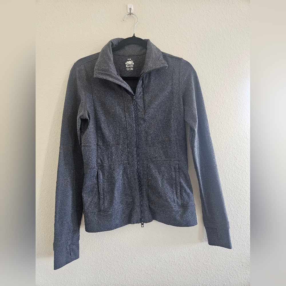 Womens Roots Canada Athletic Gray Jacket
